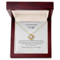 14k white gold or 18k yellow gold finish love knot pendant necklace for wife with 6mm round cut cubic zirconia Crystal