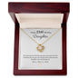 Happy 21st Birthday Daughter Message with Forever Love Heart Pendant Necklace 14k or 18k Gold