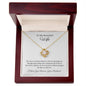 Beautiful Wife Love Knot 14k or 18k gold finish Pendant Embellished With Cubic Zirconia Crystals