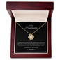 To My Soulmate Necklace Love Knot Pendant with message card 14k or 18k gold finish.