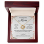 My Beautiful Mom Love Knot 14k or 18k finish Necklace. Features a beautiful pendant embellished with premium cubic zirconia crystals and heartfelt message card.