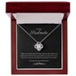 To My Soulmate Necklace Love Knot Pendant with message card 14k or 18k gold finish.