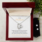 My Soulmate Love Heart Necklace and Earring Set. 14k white gold finish, 6.5mm round cut cubic zirconia crystal with heartfelt message.