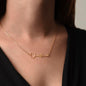 Signature Style Name Necklace, in polished stainless steel or 18K yellow gold finish.