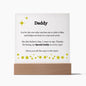 Daddy Fathers Day Acrylic Plaque With LED Option