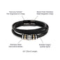 To My Boyfriend "Love You Forever" Vegan Leather Bracelet with Message Card