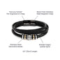 To My Husband "Love You Forever" Vegan Leather Bracelet with Message Card