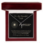 Zodiac Necklace To My Wife Astrological Sign Design with message card, stainless steel or 18k gold finish