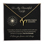 Zodiac Necklace To My Wife Astrological Sign Design with message card, stainless steel or 18k gold finish