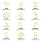 Zodiac Necklace To My Wife Astrological Sign Design with message card, stainless steel or 18k gold finish