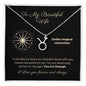 Zodiac Necklace To My Wife Astrological Sign Design with message card, stainless steel or 18k gold finish
