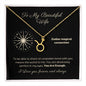 Zodiac Necklace To My Wife Astrological Sign Design with message card, stainless steel or 18k gold finish