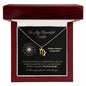 Zodiac Necklace To My Wife Astrological Sign Design with message card, stainless steel or 18k gold finish