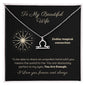 Zodiac Necklace To My Wife Astrological Sign Design with message card, stainless steel or 18k gold finish
