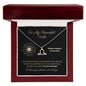 Zodiac Necklace To My Wife Astrological Sign Design with message card, stainless steel or 18k gold finish