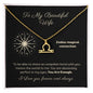 Zodiac Necklace To My Wife Astrological Sign Design with message card, stainless steel or 18k gold finish