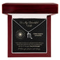 Zodiac Necklace To My Wife Astrological Sign Design with message card, stainless steel or 18k gold finish