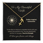 Zodiac Necklace To My Wife Astrological Sign Design with message card, stainless steel or 18k gold finish