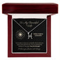 Zodiac Necklace To My Wife Astrological Sign Design with message card, stainless steel or 18k gold finish