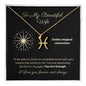 Zodiac Necklace To My Wife Astrological Sign Design with message card, stainless steel or 18k gold finish