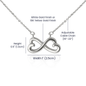 To My Soulmate Infinity Hearts Necklace with message card. crafted in either a 14k white gold finish or an 18k yellow gold finish, this heart-shaped infinity symbol is hand-polished to showcase its magnificent shine