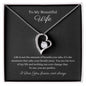 14k or 18k Gold finish heart pendant necklace embellished with smaller crystals