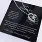 To My Soulmate Heart Shape Pendant Necklace 14k white gold finish or 18k yellow gold finish 6.5mm round cut cubic zirconia stone with a heartfelt soulmate message