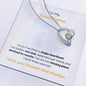 To My Twin Flame Forever Love Heart Necklace with a beautiful heartfelt message. 14k or 18k Gold finish.