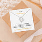 To My Twin Flame Forever Love Heart Necklace with a beautiful heartfelt message. 14k or 18k Gold finish.