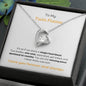 To My Twin Flame Forever Love Heart Necklace with a beautiful heartfelt message. 14k or 18k Gold finish.