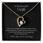 14k or 18k Gold finish heart pendant necklace embellished with smaller crystals