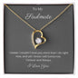 Heart pendant 14k white gold finish or 18k yellow gold finish 6.5mm round cut cubic zirconia stone
