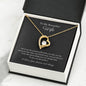 14k or 18k Gold finish heart pendant necklace embellished with smaller crystals