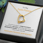 To My Twin Flame Forever Love Heart Necklace with a beautiful heartfelt message. 14k or 18k Gold finish.