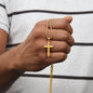 Engraved 18k Gold Cross Necklace on an 18k Snake Chain. My Boyfriend Birthday, Graduation or Special Occasion Gift.