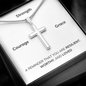 Stunning artisan-crafted Stainless Steel Cross Necklace with Gift box and Message. Strength, Courage, Grace. A reminder that you are resilient, worthy and loved. Adjustable snake chain (18" - 22") and attaches with an easy to use lobster clasp.