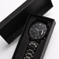 Engraved Black Watch For Groomsman, Chronograph