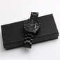 Engraved Black Watch For Groomsman, Chronograph