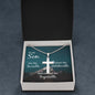 To My Son Cross Necklace with Ball Chain.
