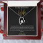 14k white gold finish or 18k yellow gold with cubic zirconia stone Wife Necklace