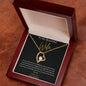 14k white gold finish or 18k yellow gold with cubic zirconia stone Wife Necklace