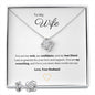 Gorgeous Love Knot Earring & Necklace Set. A symbol of never ending love, crafted with brilliant 14k white gold over stainless steel, surrounding a dazzling 6mm cubic zirconia crystal.