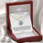 14k white gold finish Pendant necklace earring set for wife with round cut cubic zirconia crystals