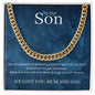 To Our Son Cuban Link Chain