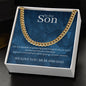 To Our Son Cuban Link Chain