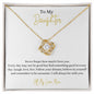 14k or 18K Gold Beautiful Daughter love knot Pendant Necklace