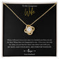 14k white gold finish pendant necklace or 18k yellow gold finish with 6mm cubic zirconia stone with message card for wife