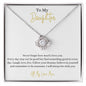 14k or 18K Gold Beautiful Daughter love knot Pendant Necklace