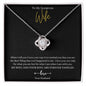 14k white gold finish pendant necklace or 18k yellow gold finish with 6mm cubic zirconia stone with message card for wife