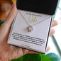 14k white gold or 18k yellow gold finish wife pendant necklace with cubic zirconia crystals